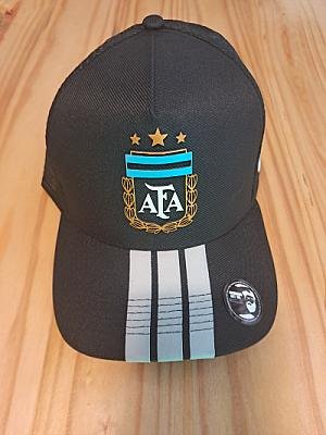 GORRAS ARGENTINA AFA NEGRA 3 TIRAS BLANCA foto 3